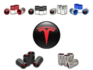 Tesla Covers Valve Pneus Voitures Design Bombé
